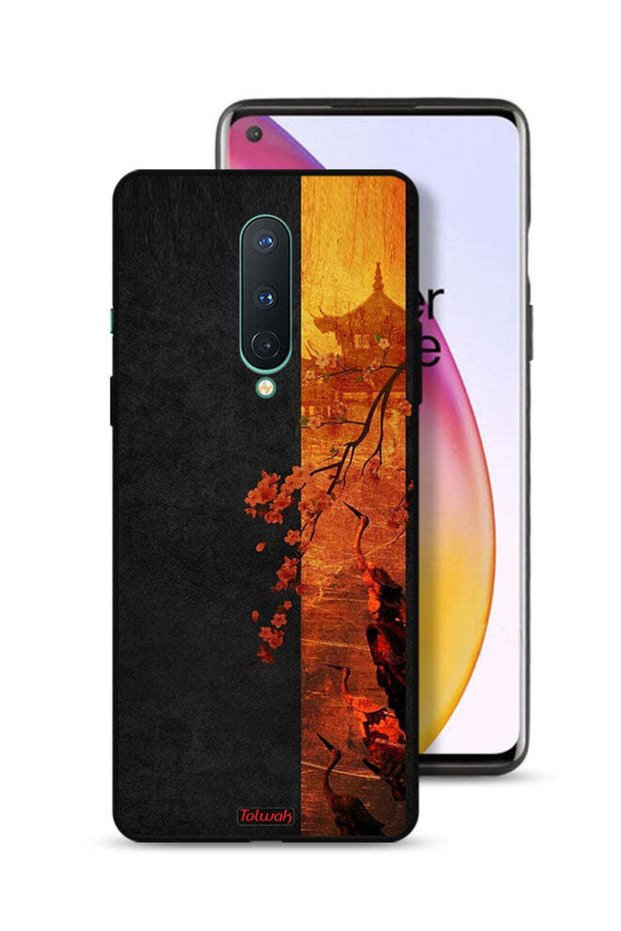 غطاء حماية لهاتف OnePlus 8 بألوان الخريف الفنية