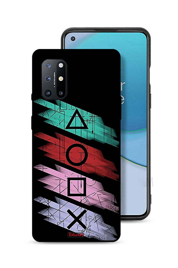 غطاء حماية لهاتف OnePlus 8T Plus 5G برسومات أيقونات لعبة الحبار