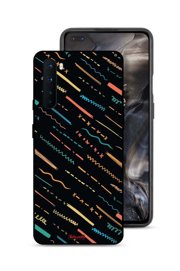 غطاء حماية لهاتف OnePlus Nord بنمط خطوط تجريدية X