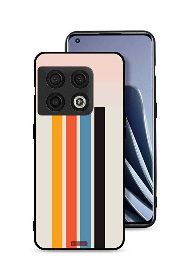 غطاء حماية لهاتف OnePlus 10 Pro 5G بنمط خطوط مستقيمة