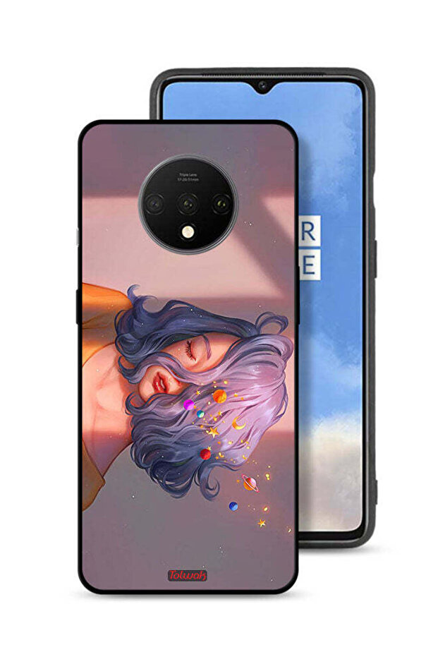 OnePlus 7T Protective Case Cover Girl And Space Art
