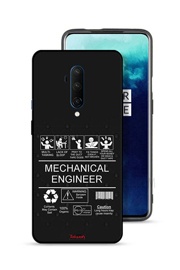 غطاء حماية لهاتف OnePlus 7T Pro، ملصق مهندس ميكانيكي