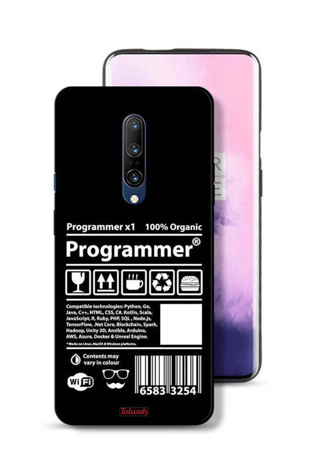 غطاء حماية لجهاز OnePlus 7 Pro - ملصق مبرمج - 1