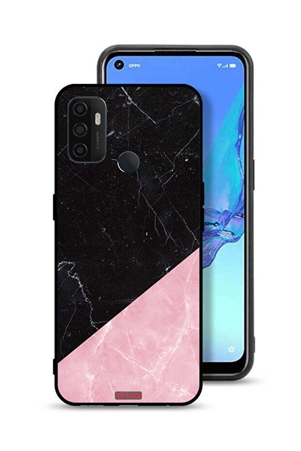 غطاء حماية لهاتف Oppo A32 بنمط رخامي