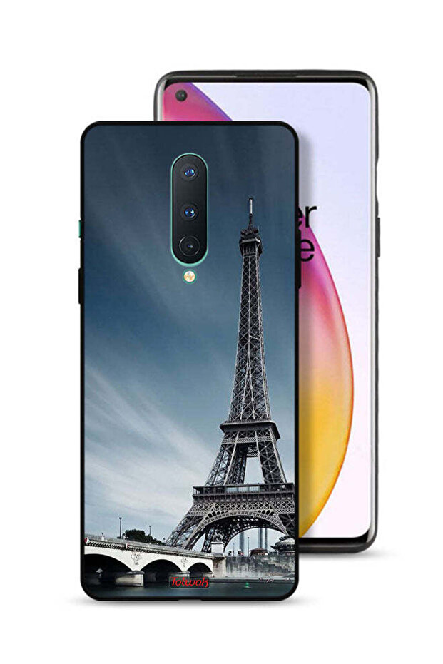 غطاء حماية لهاتف OnePlus 8 بتصميم برج إيفل - 1