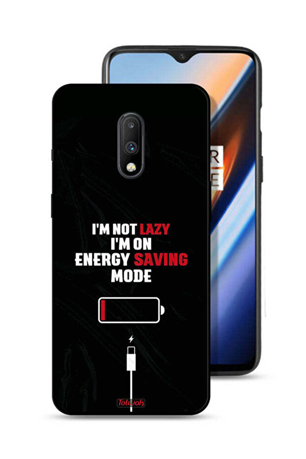 غطاء حماية لهاتف OnePlus 7 - أنا لست كسولاً، أنا في وضع توفير الطاقة