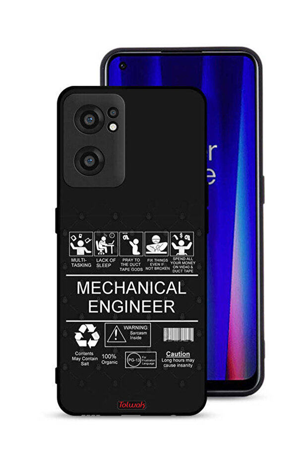 غطاء حماية لهاتف OnePlus Nord CE 2 5G، ملصق مهندس ميكانيكي