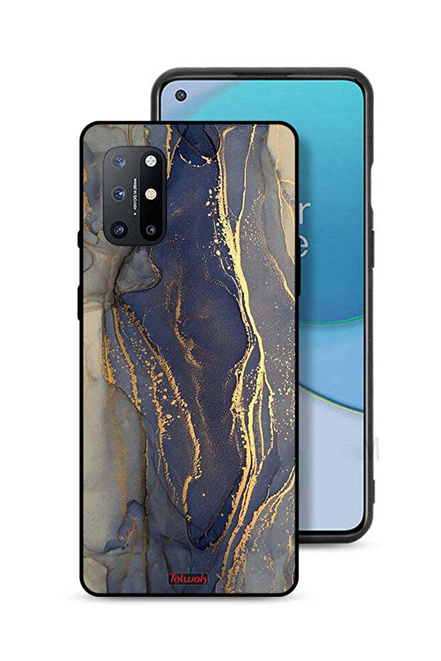 غطاء حماية لهاتف OnePlus 8T 5G بنمط رخامي لامع