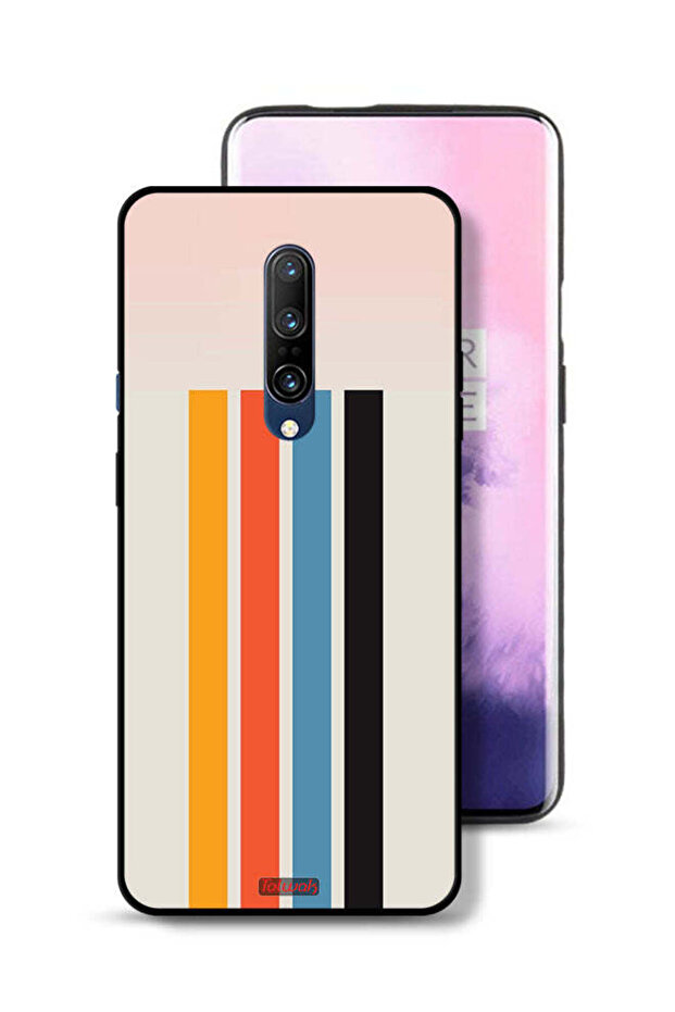 OnePlus 7 Pro Protective Case Cover Straight Lines Pattern - 1