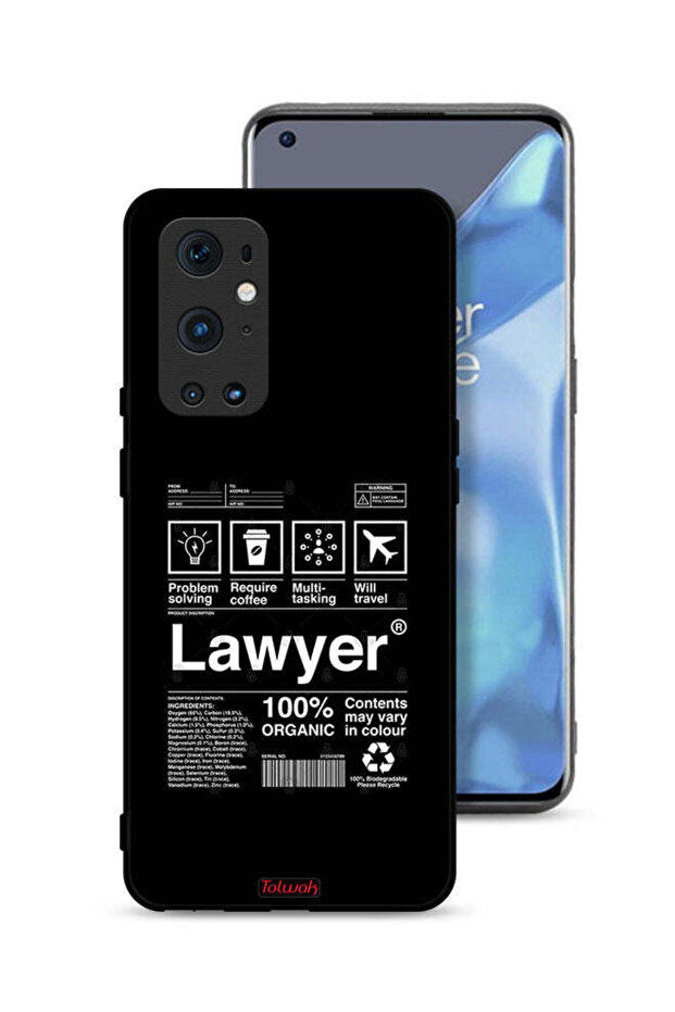 غطاء حماية لهاتف OnePlus 9 Pro 5G بملصق محامٍ