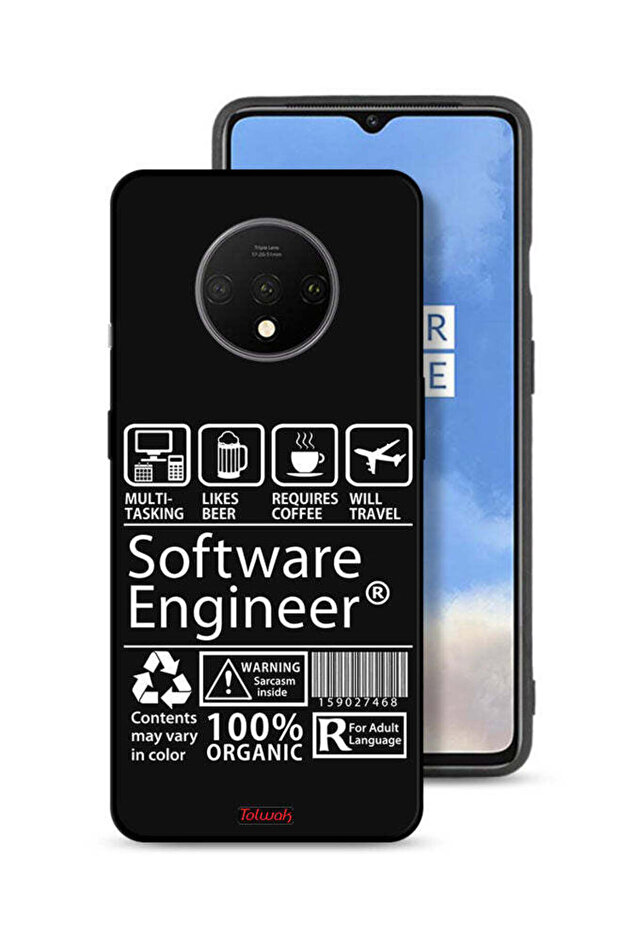 غطاء حماية لجهاز OnePlus 7T - ملصق مهندس برمجيات - 1