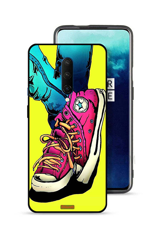 OnePlus 7T Pro Protective Case Cover Canva Shoes Art