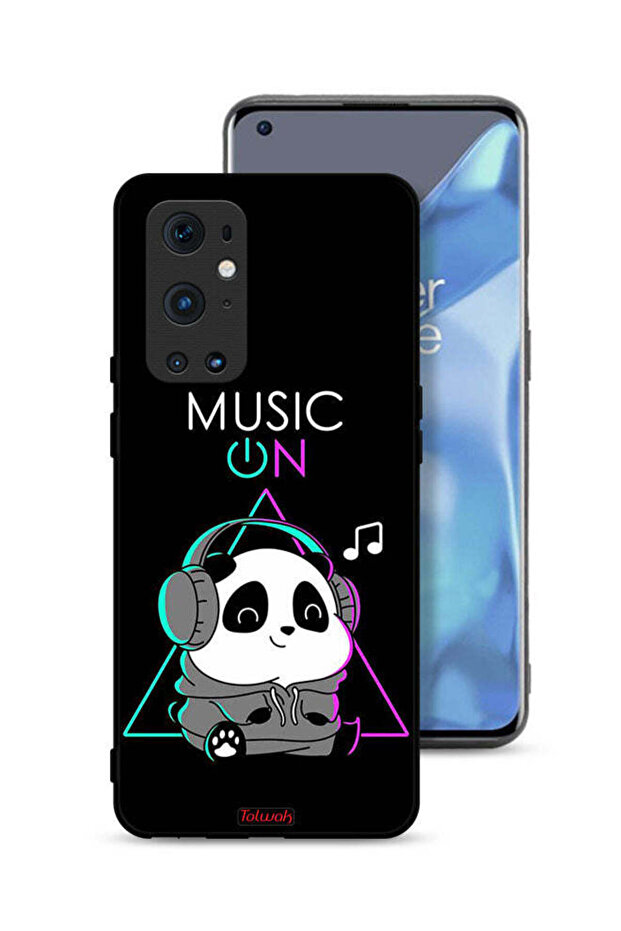 غطاء حماية لهاتف OnePlus 9 Pro 5G بطبعة موسيقى الباندا