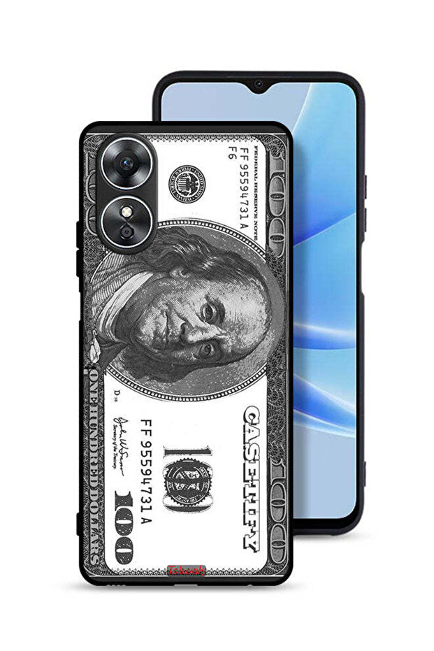 غطاء حماية لهاتف Oppo A17 بنمط الدولار - 1