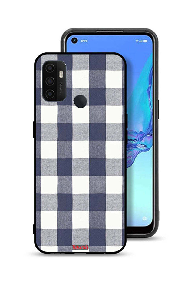 غطاء حماية لهاتف Oppo A32 بنمط قماشي - 1