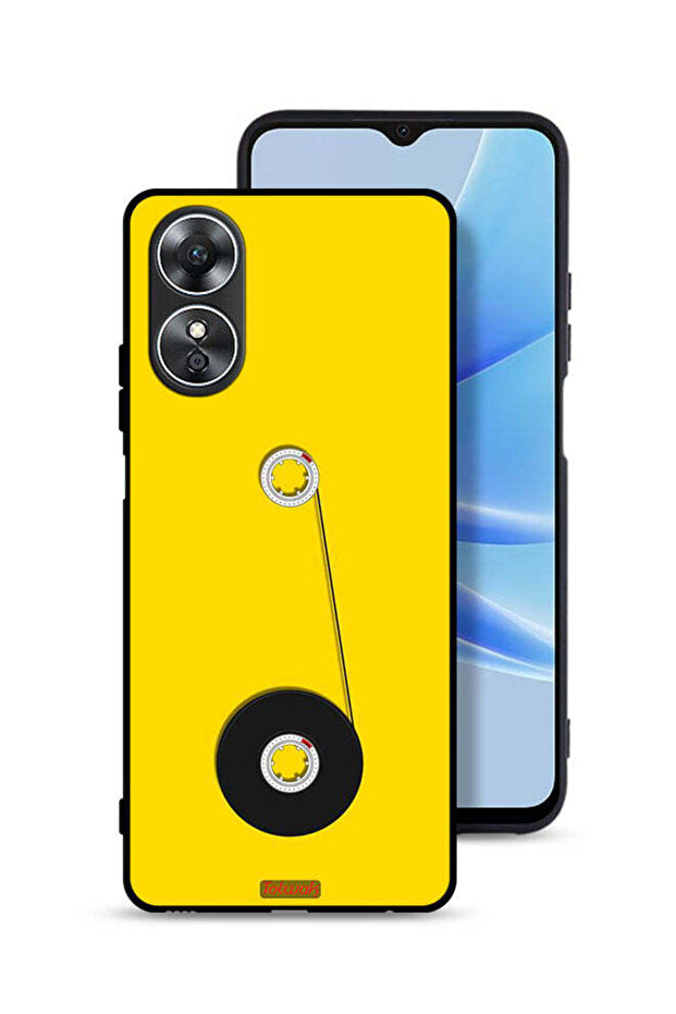 غطاء حماية لهاتف Oppo A17 - تصميم عجلة الكاسيت