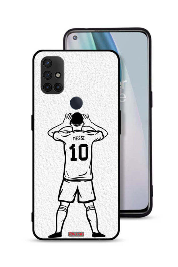 غطاء حماية لهاتف OnePlus Nord N10 5G برسومات ميسي سكيتش