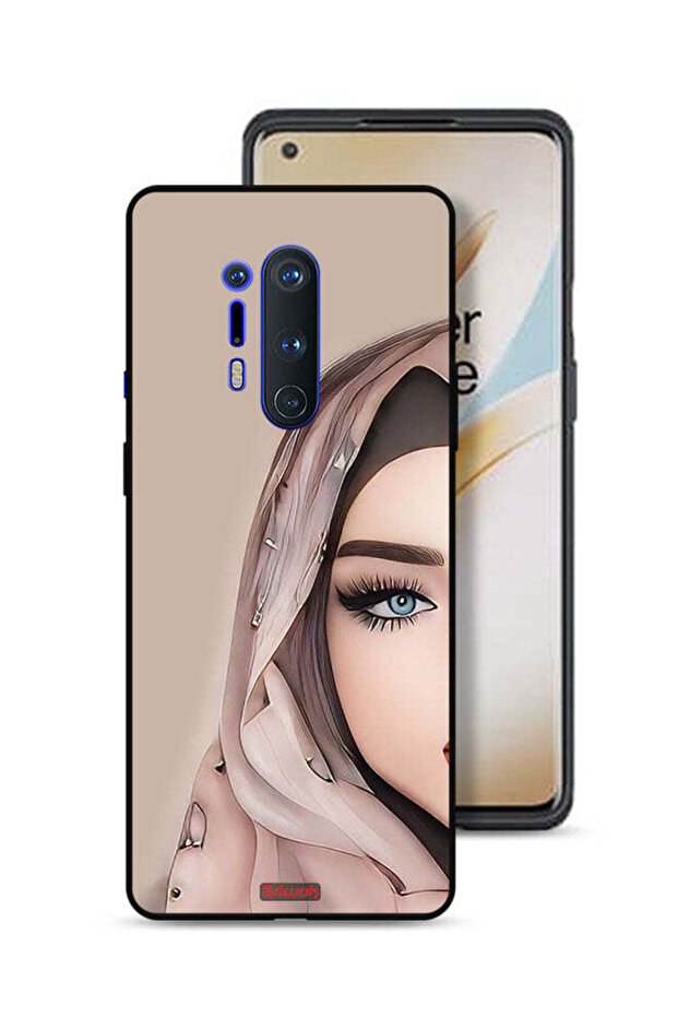 غطاء حماية لهاتف OnePlus 8 Pro برسومات فتاة نصف وجه