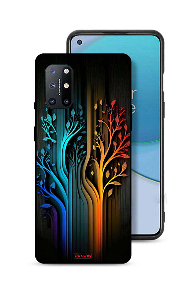 غطاء حماية لهاتف OnePlus 8T 5G برسومات أوراق الشجر