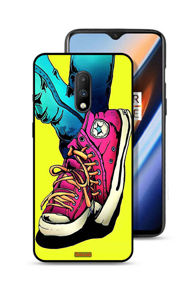 OnePlus 7 Protective Case Cover Canva Shoes Art