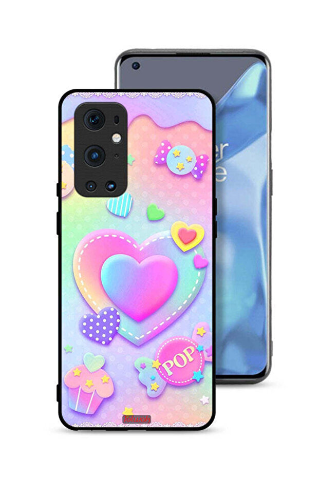 غطاء حماية لهاتف OnePlus 9 Pro 5G برسومات قلوب البوب