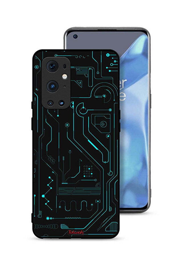 غطاء حماية لهاتف OnePlus 9 Pro 5G دوائر فنية رقمية بسيطة شاشات متعددة