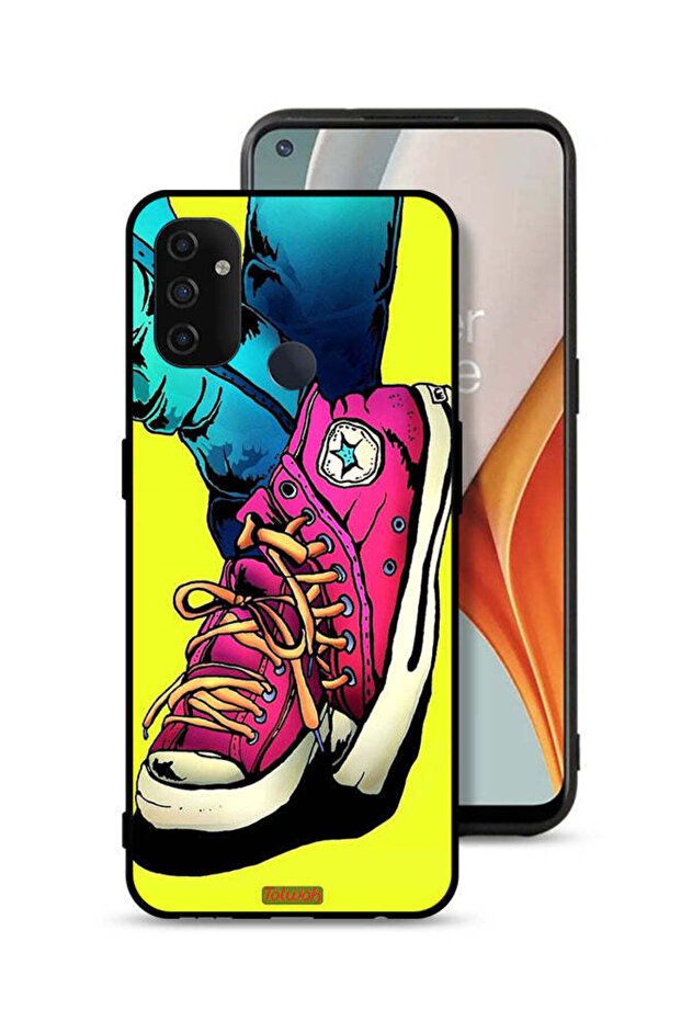 OnePlus Nord N100 Protective Case Cover Canva Shoes Art