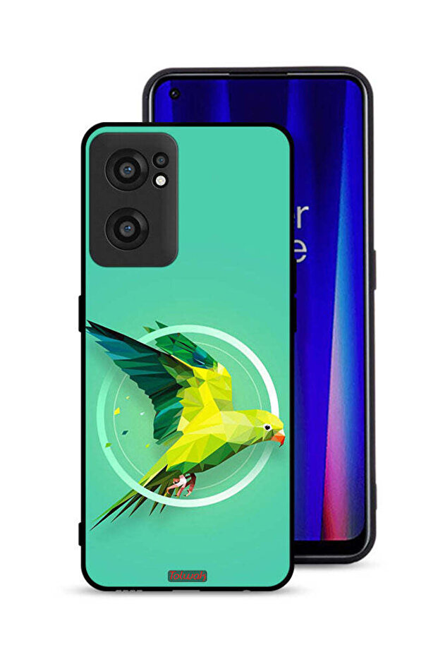 غطاء حماية لهاتف OnePlus Nord CE 2 5G بطبعة فن تجريدي ببغاء