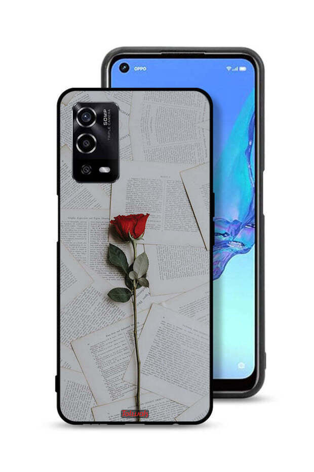 غطاء حماية لهاتف Oppo A55 4G وردي على ورق