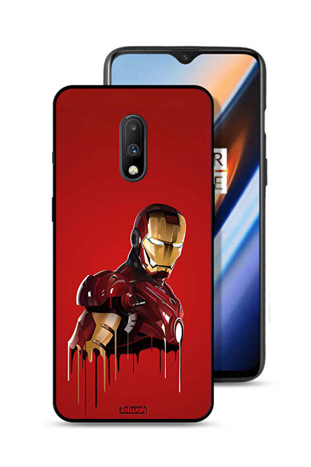 غطاء حماية لهاتف OnePlus 7 برسومات الرجل الحديدي