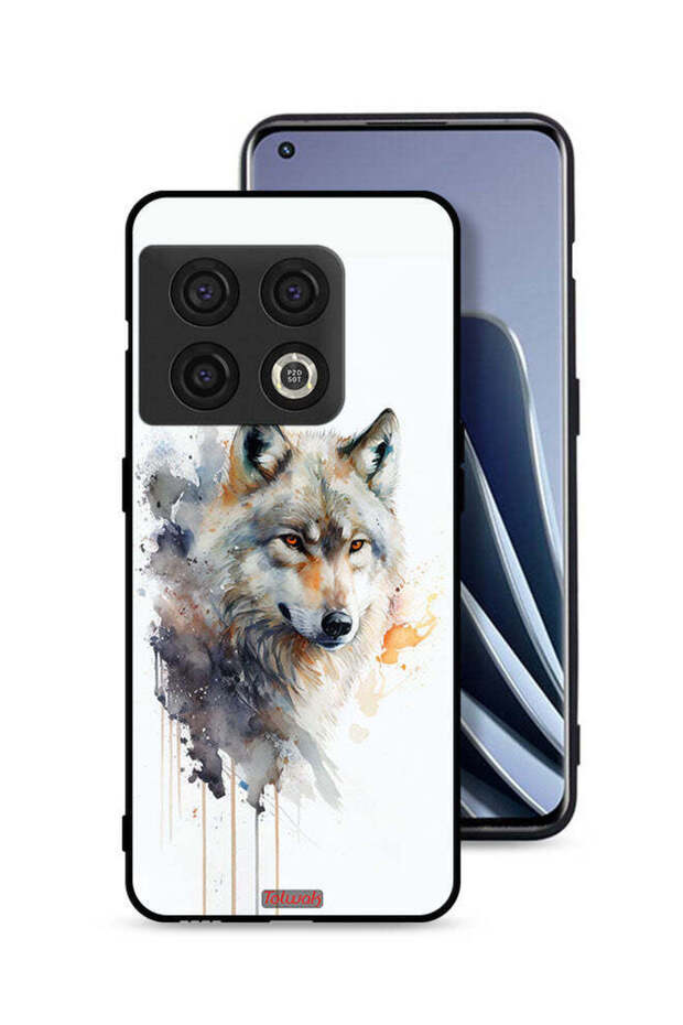 غطاء حماية لهاتف OnePlus 10 Pro 5G بتصميم فن تجريدي للذئب