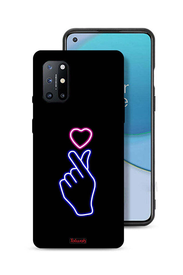 غطاء حماية لهاتف OnePlus 8T 5G برسومات قلب سناب