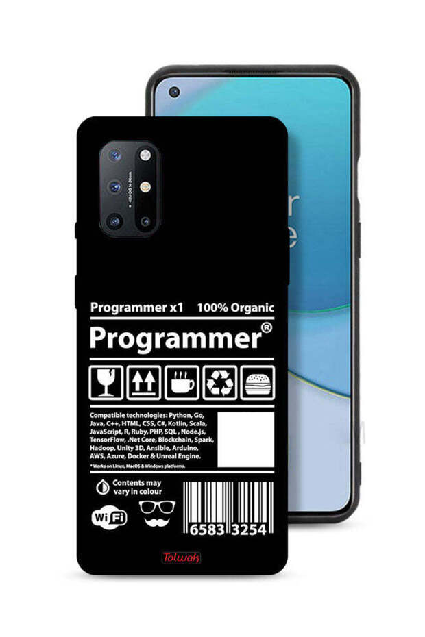 غطاء حماية لجهاز OnePlus 8T 5G، ملصق مبرمج