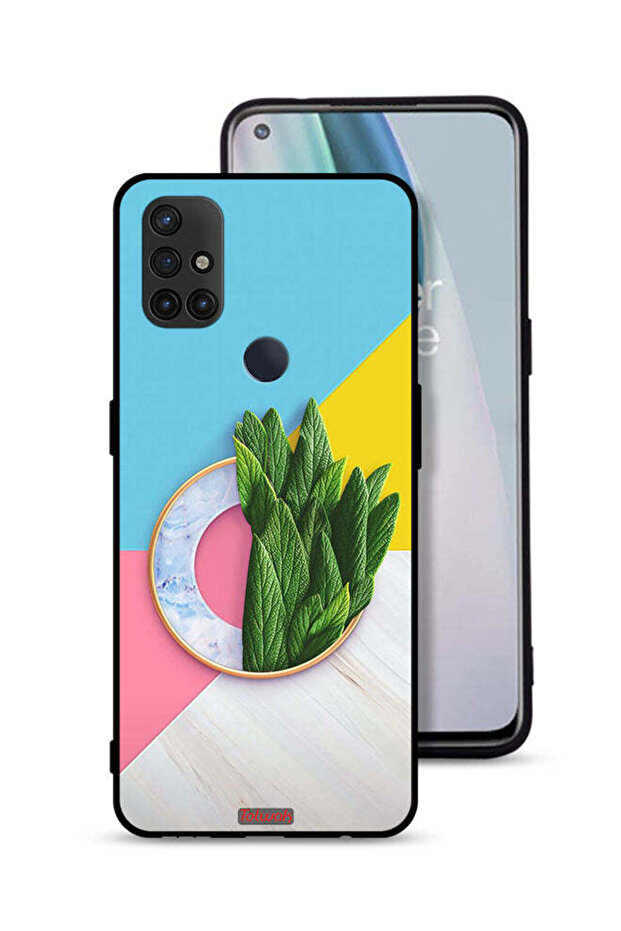 غطاء حماية لهاتف OnePlus Nord N10 5G بنمط أوراق تجريدية