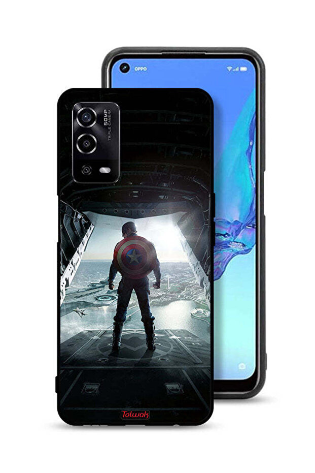 Oppo A55 4G Protective Case Cover Portrait Display Captain America