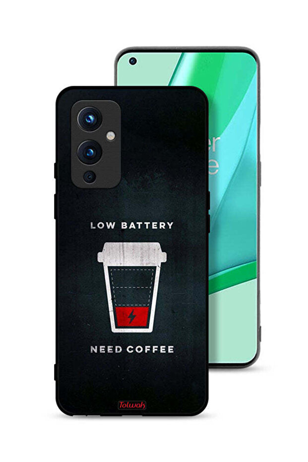 غطاء حماية لهاتف OnePlus 9 5G - بطارية منخفضة - يحتاج إلى قهوة