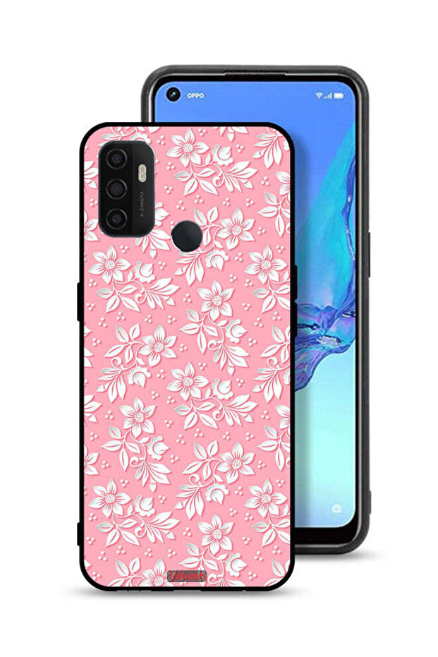 غطاء حماية لهاتف Oppo A53s بنمط خلفية زهور