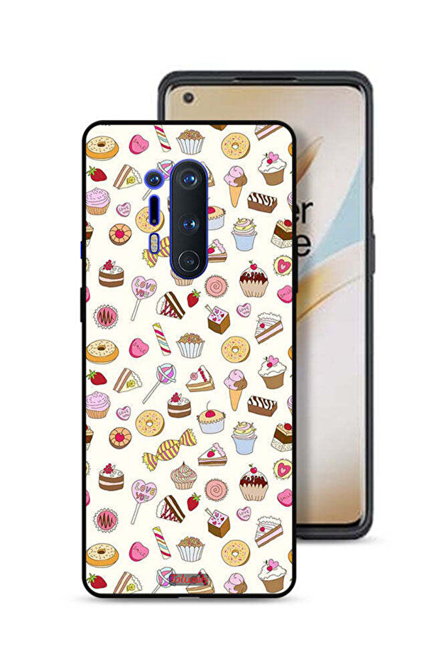 غطاء حماية لهاتف OnePlus 8 Pro بنمط العناصر المفضلة