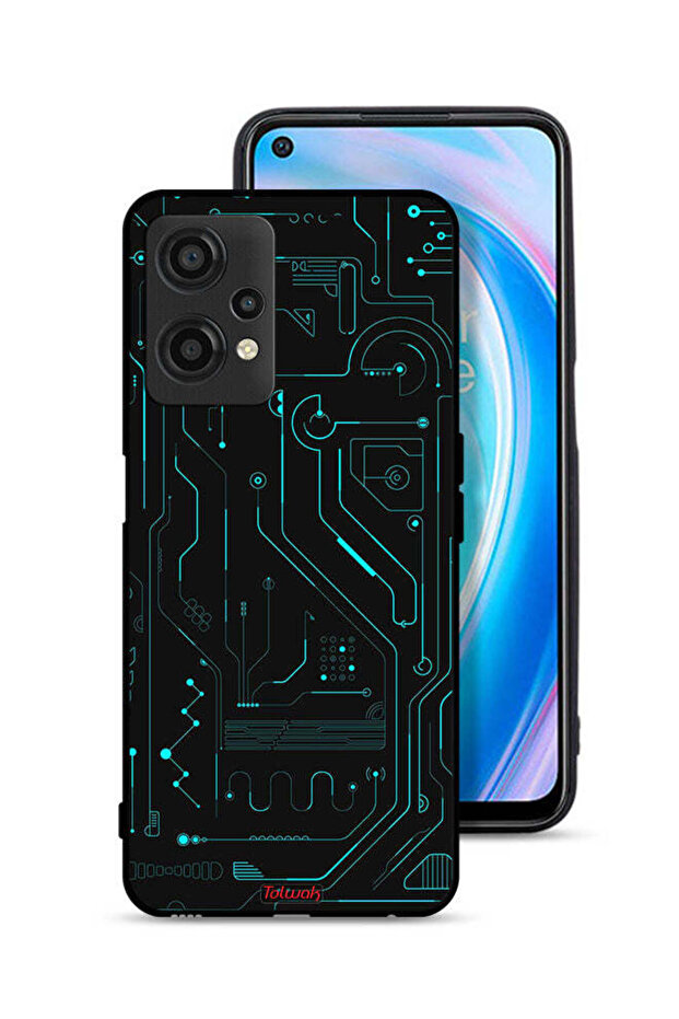 غطاء حماية لهاتف OnePlus Nord CE 2 Lite 5G، دوائر فنية رقمية، بساطة، شاشات متعددة