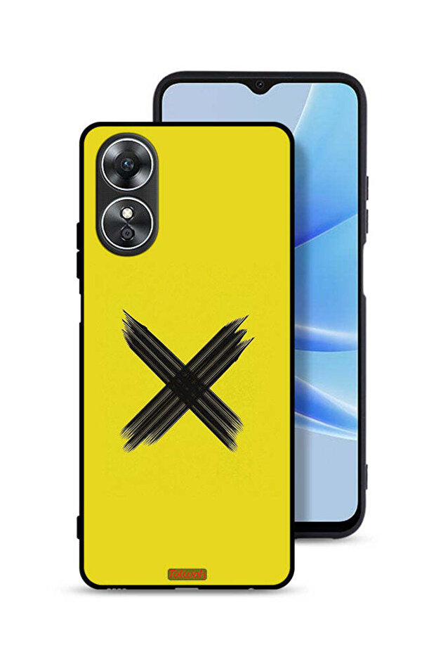 غطاء حماية لهاتف Oppo A17 بنمط X - 1