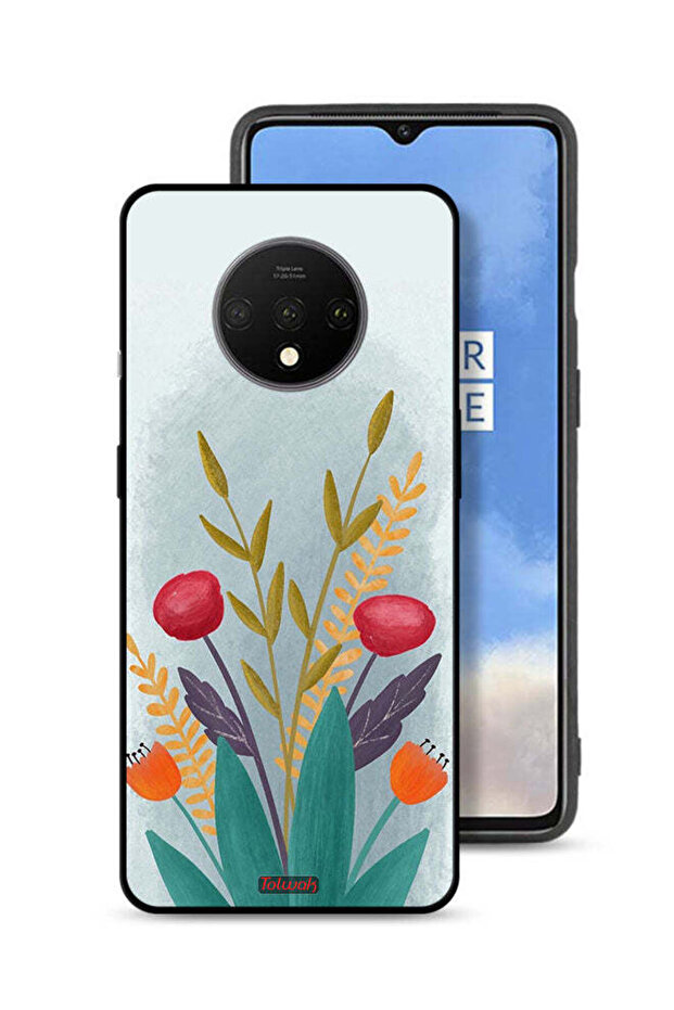 غطاء حماية لهاتف OnePlus 7T برسومات نباتية