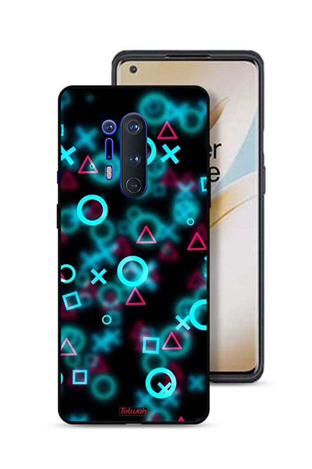 غطاء حماية لهاتف OnePlus 8 Pro برسومات أيقونات لعبة الحبار الصغيرة