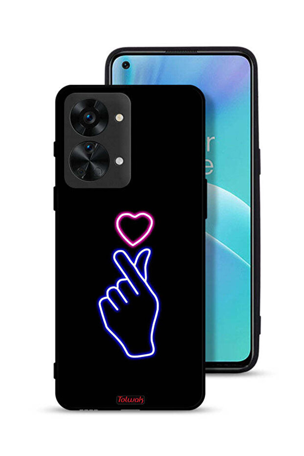 غطاء حماية لهاتف OnePlus Nord 2T 5G برسومات قلب سناب