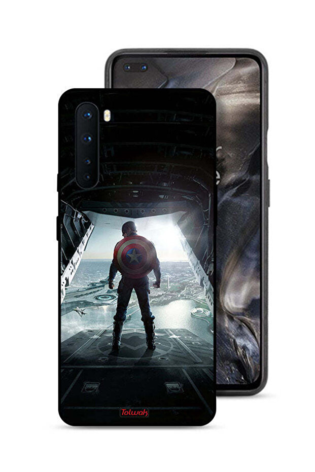 غطاء حماية لهاتف OnePlus Nord بتصميم صورة كابتن أمريكا