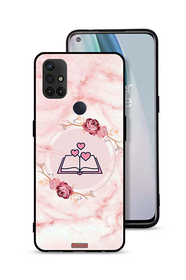 غطاء حماية لهاتف OnePlus Nord N10 5G بتصميم ثلاثة قلوب على كتاب
