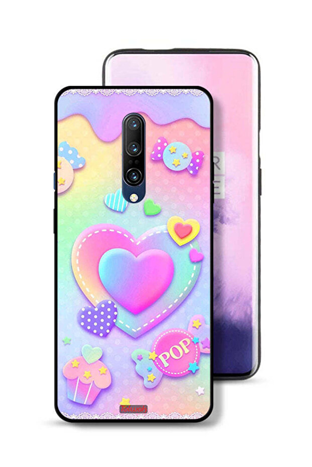 OnePlus 7 Pro Protective Case Cover Pop Hearts Art