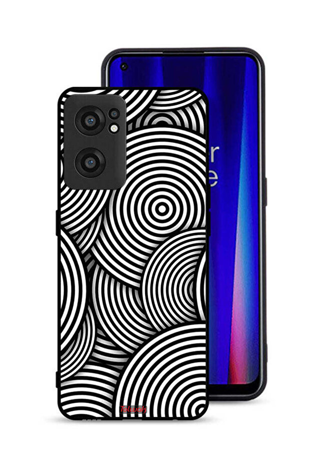 غطاء حماية لهاتف OnePlus Nord CE 2 5G بنمط دوائر وهمية