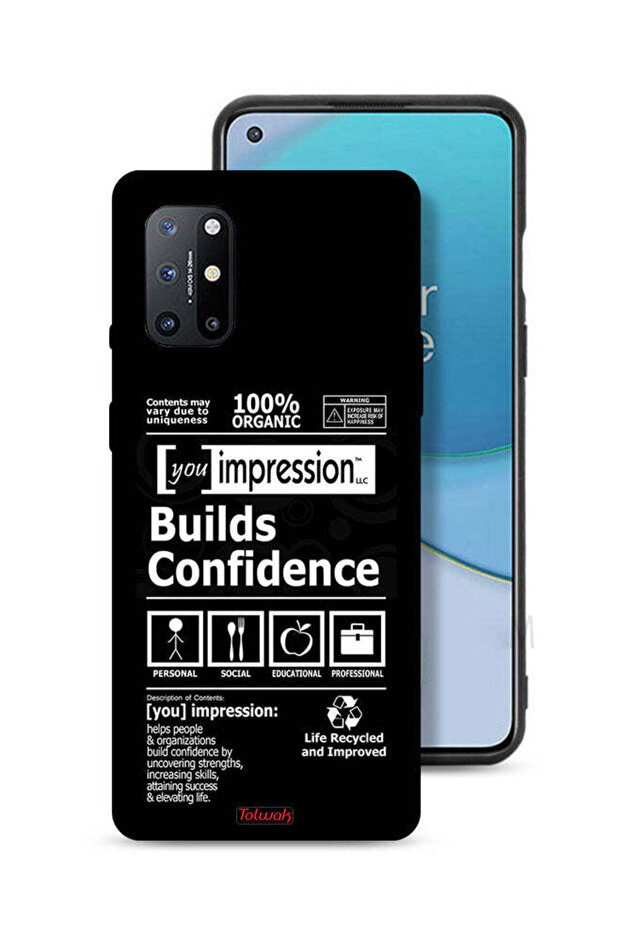 غطاء حماية لهاتف OnePlus 8T 5G ملصق يعزز الثقة