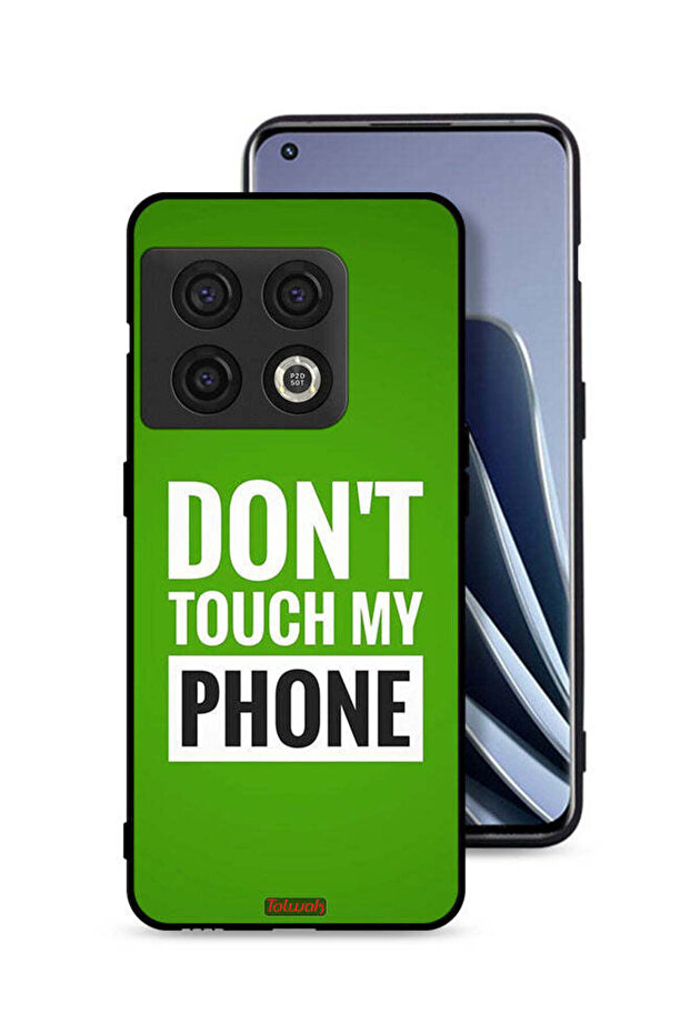 غطاء حماية لهاتف OnePlus 10 Pro 5G مكتوب عليه "لا تلمس هاتفي"