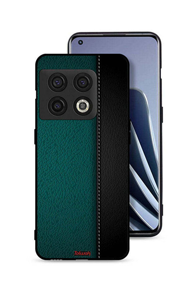 غطاء حماية جلدي بنقشة جلد البقر لهاتف OnePlus 10 Pro 5G